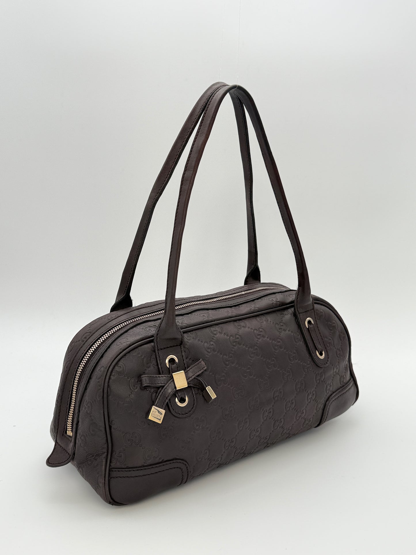 Gucci Princy Dark Burgundy GG Leather Bag