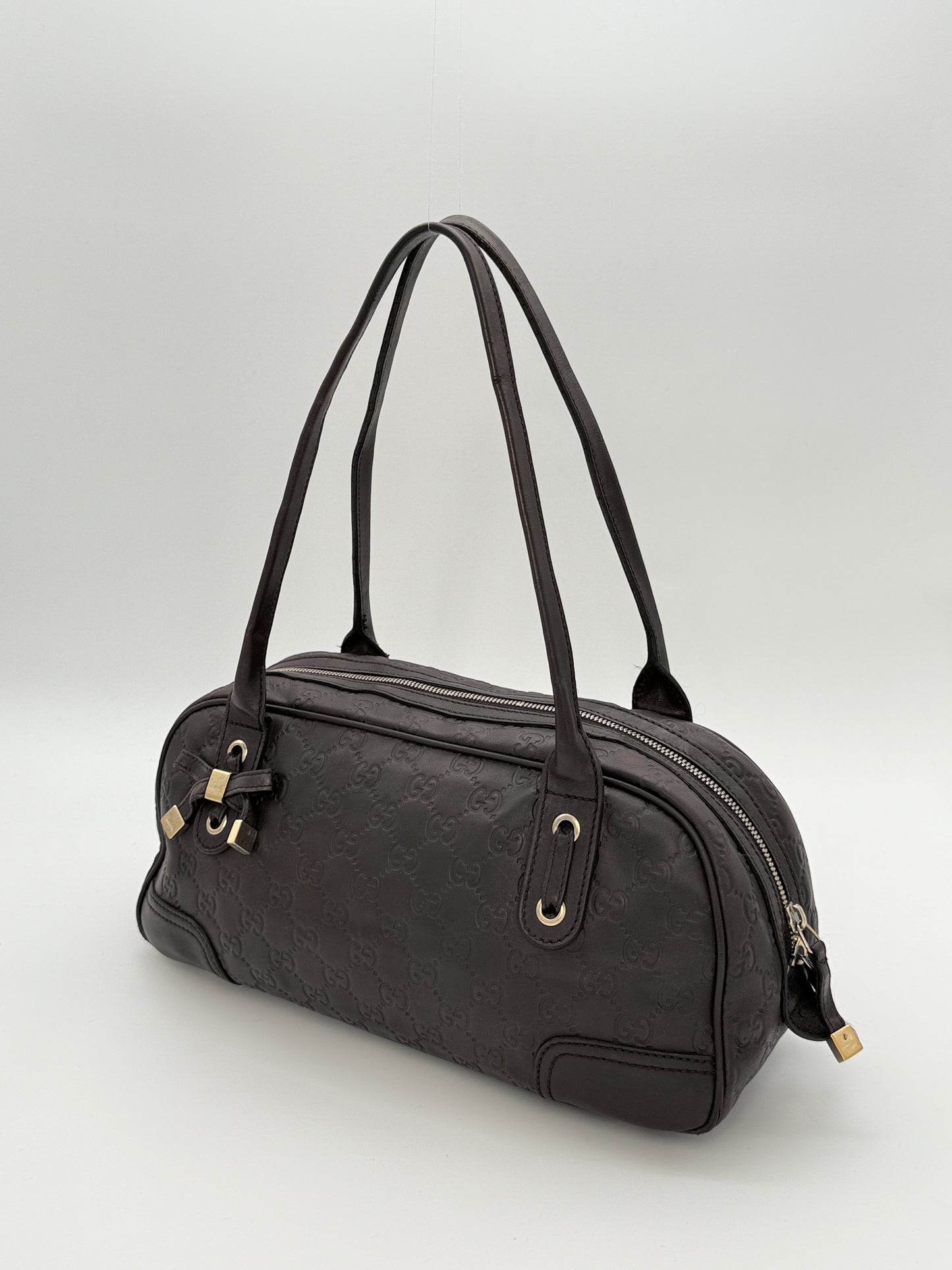 Gucci Princy Dark Burgundy GG Leather Bag