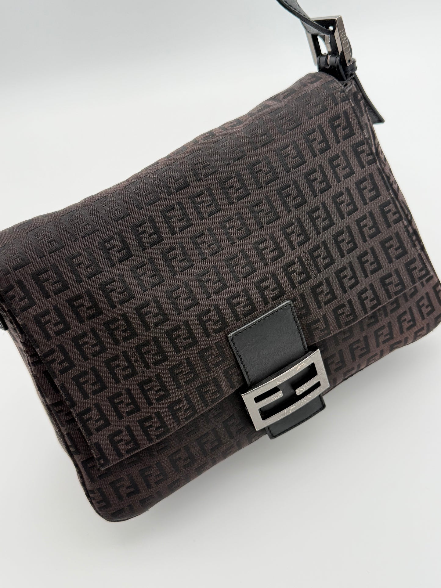 Fendi Mama Baguette Zucca Shoulder Bag
