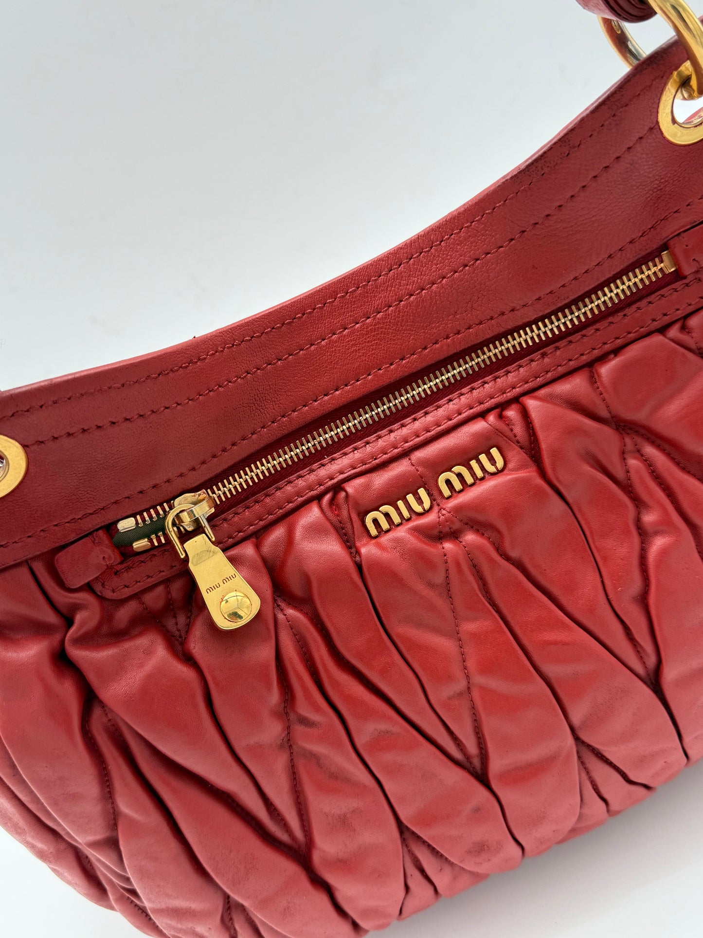 Miu Miu Matelassé Leather Flap Shoulder Bag