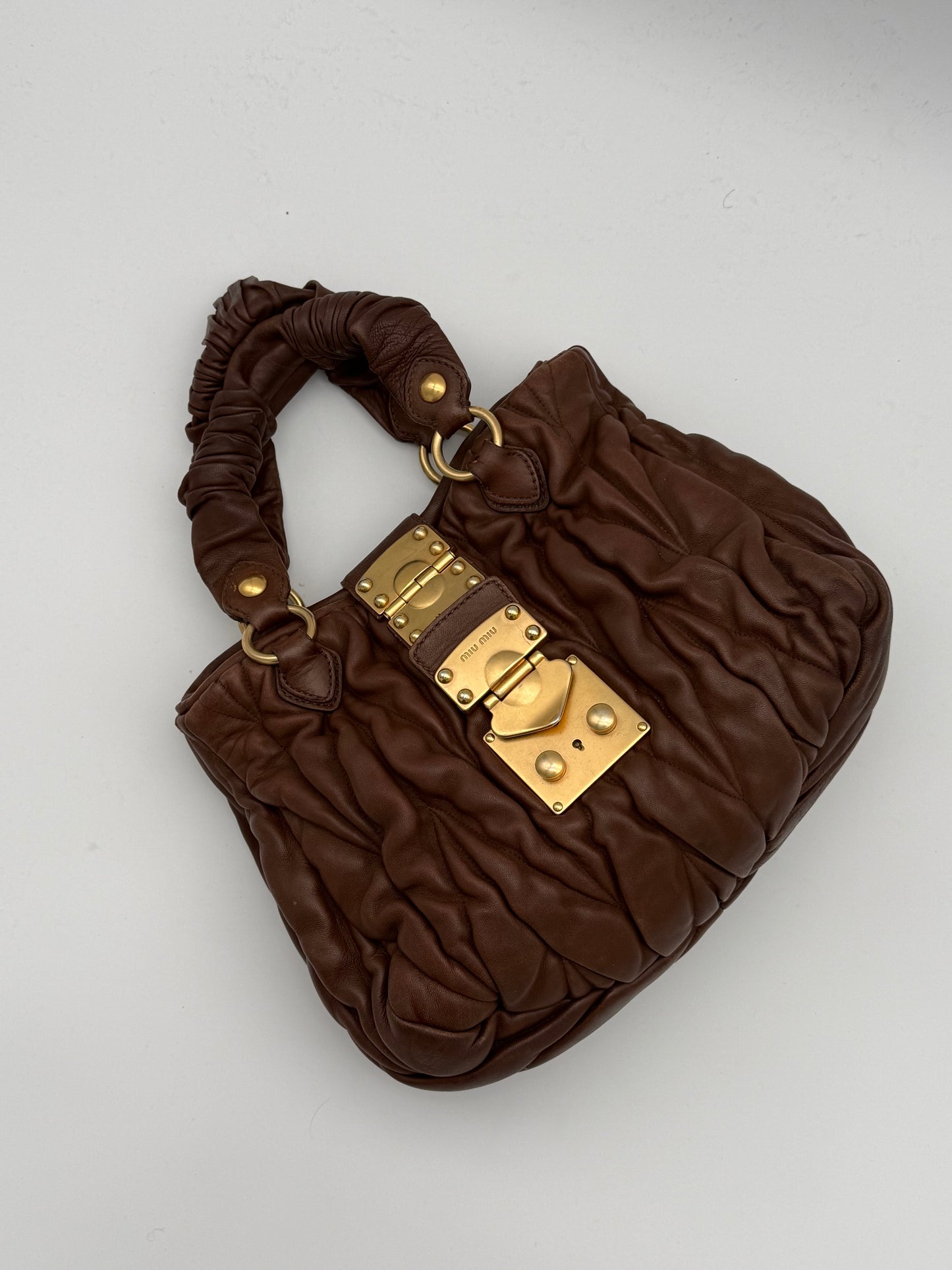 Miu Miu Matelassé Leather Handbag