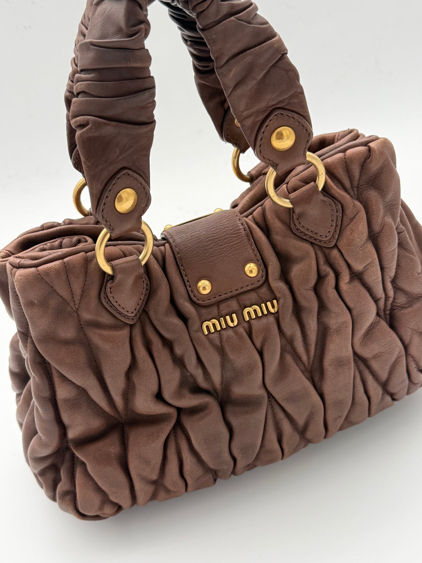 Miu Miu Matelassé Leather Handbag
