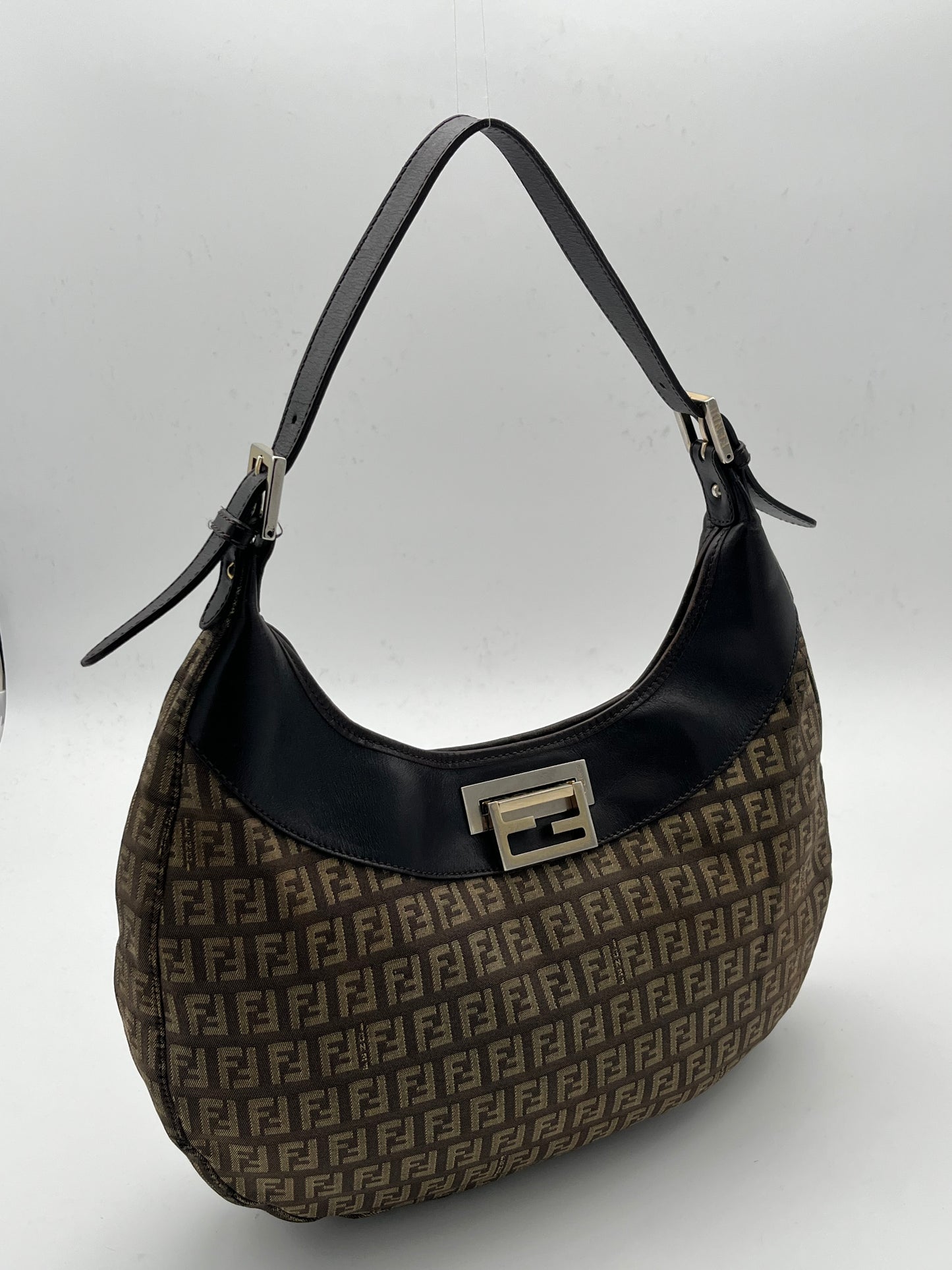Fendi FF Canvas Shoulder Bag
