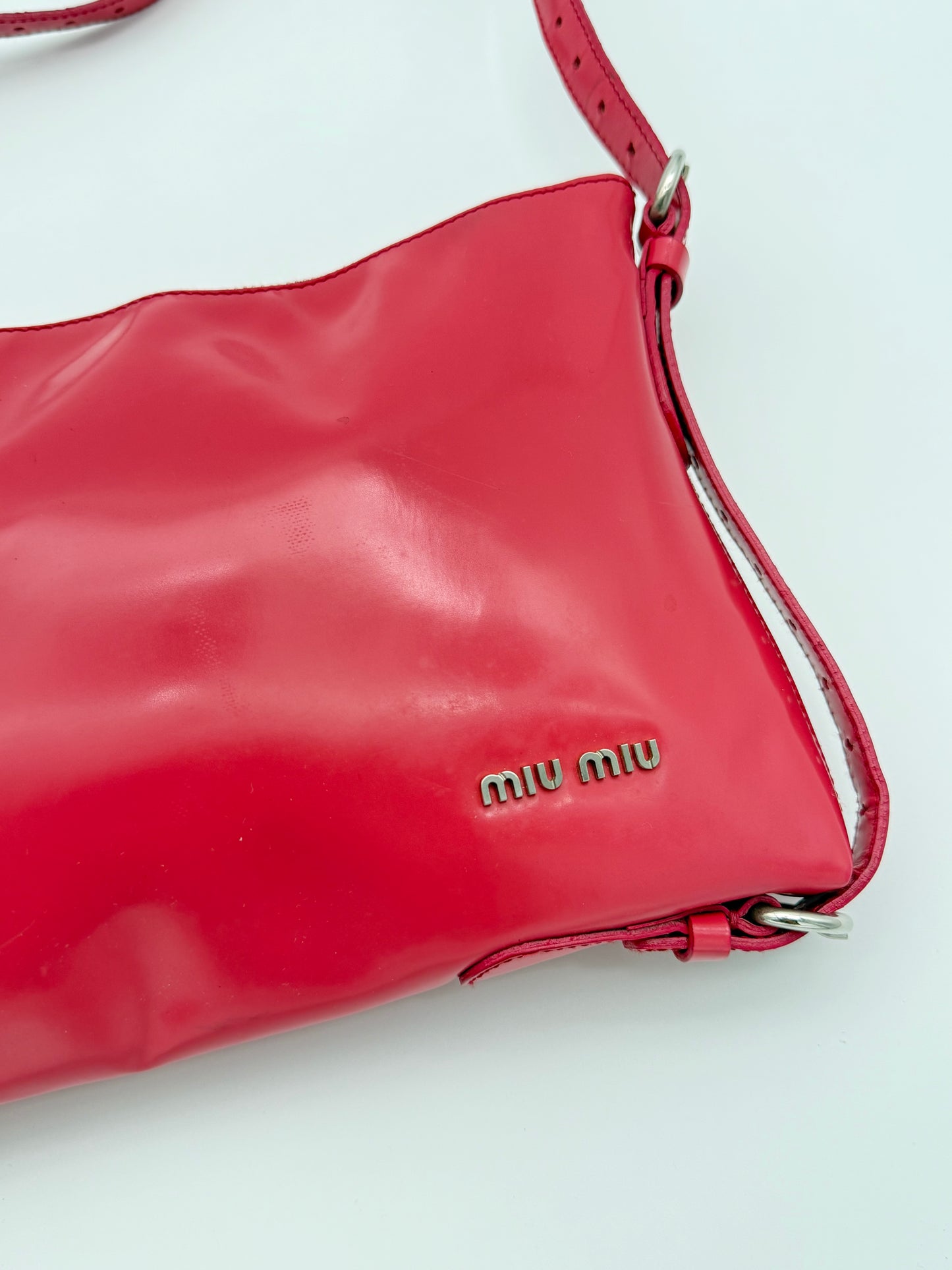 Miu Miu Pink Patent Leather Shoulder Bag