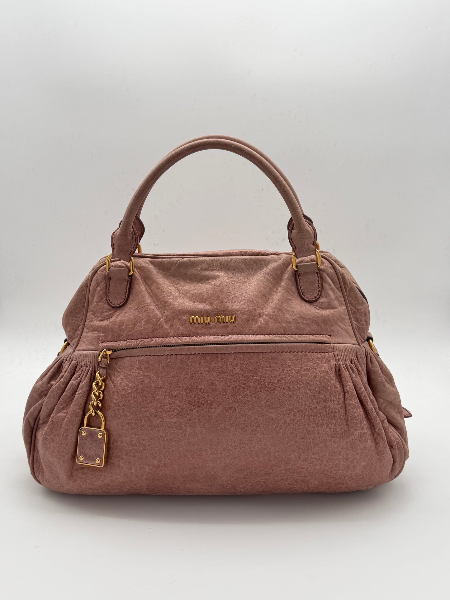 Miu Miu Leather Top Handle Bag