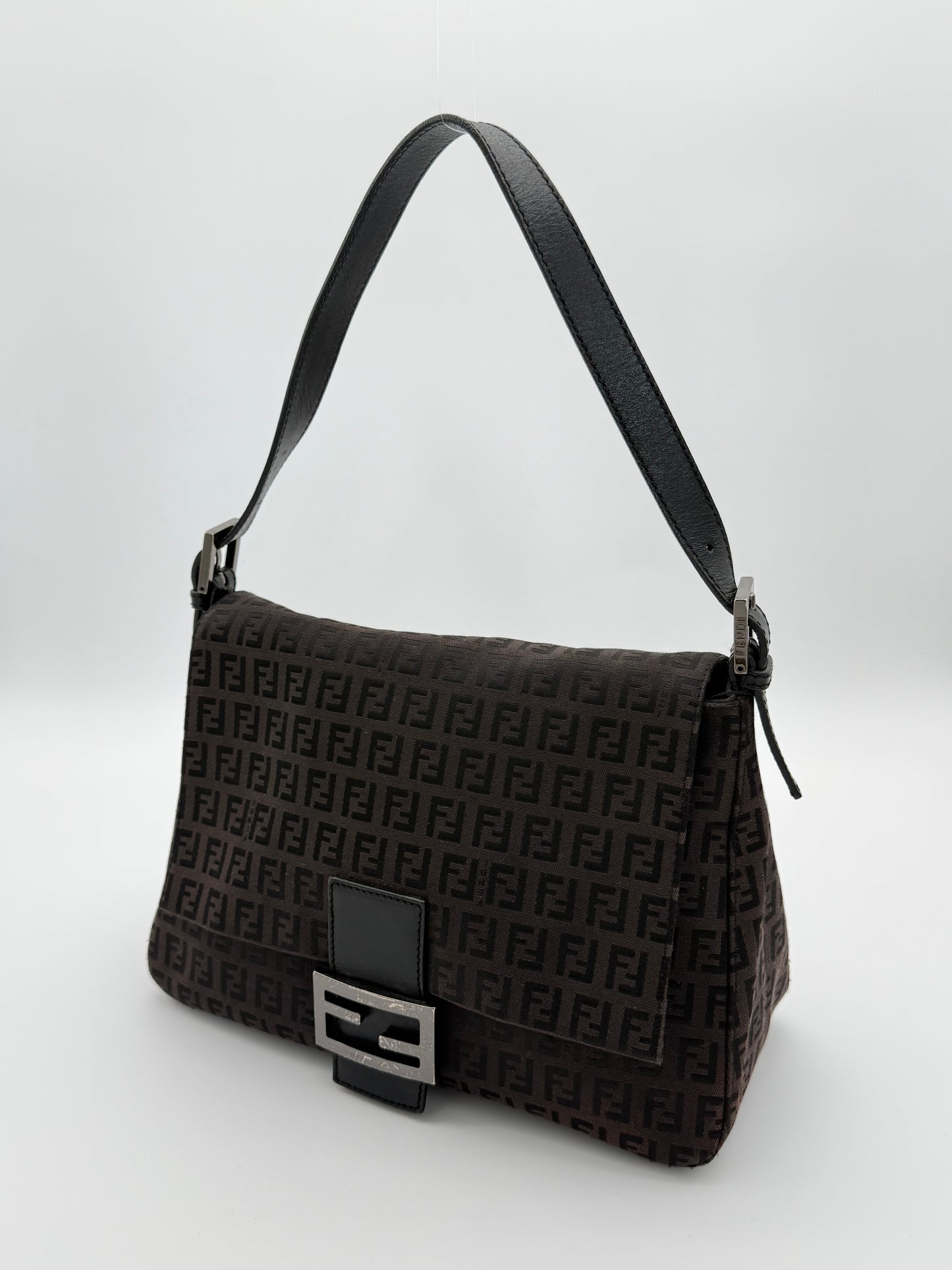 Fendi Mama Baguette Zucca Shoulder Bag
