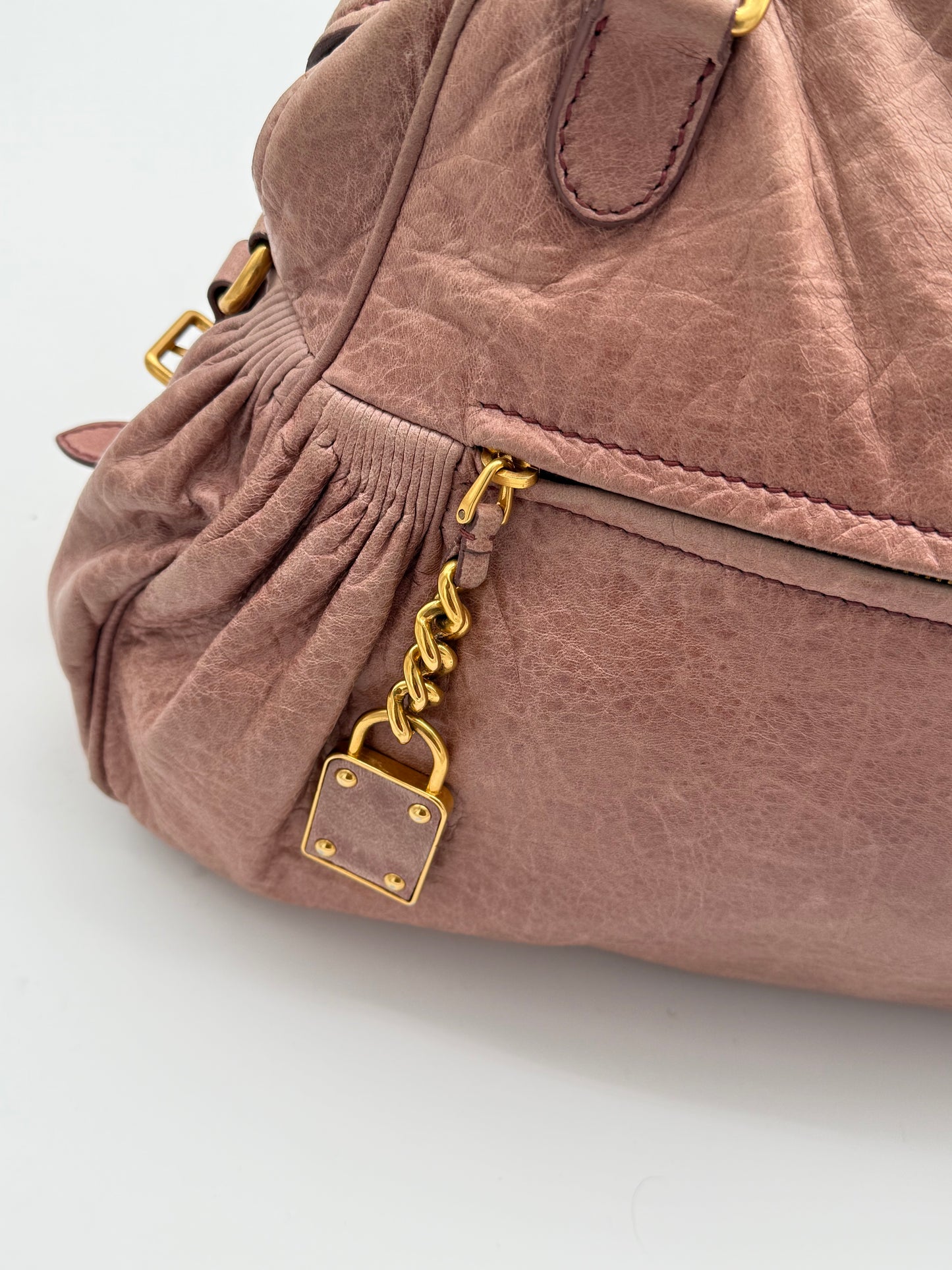 Miu Miu Leather Top Handle Bag