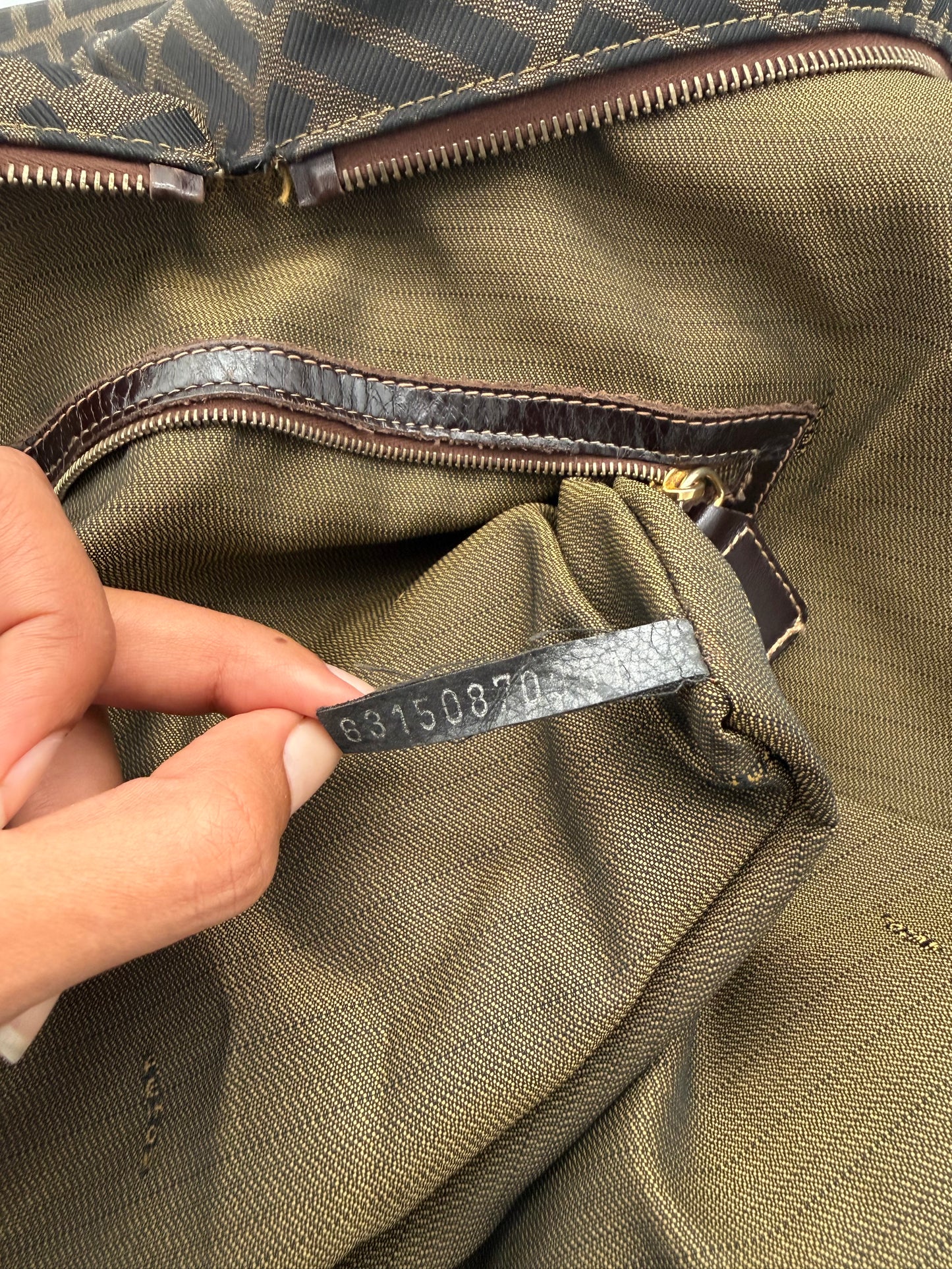 Fendi Vintage FF Monogram V Hobo Bag