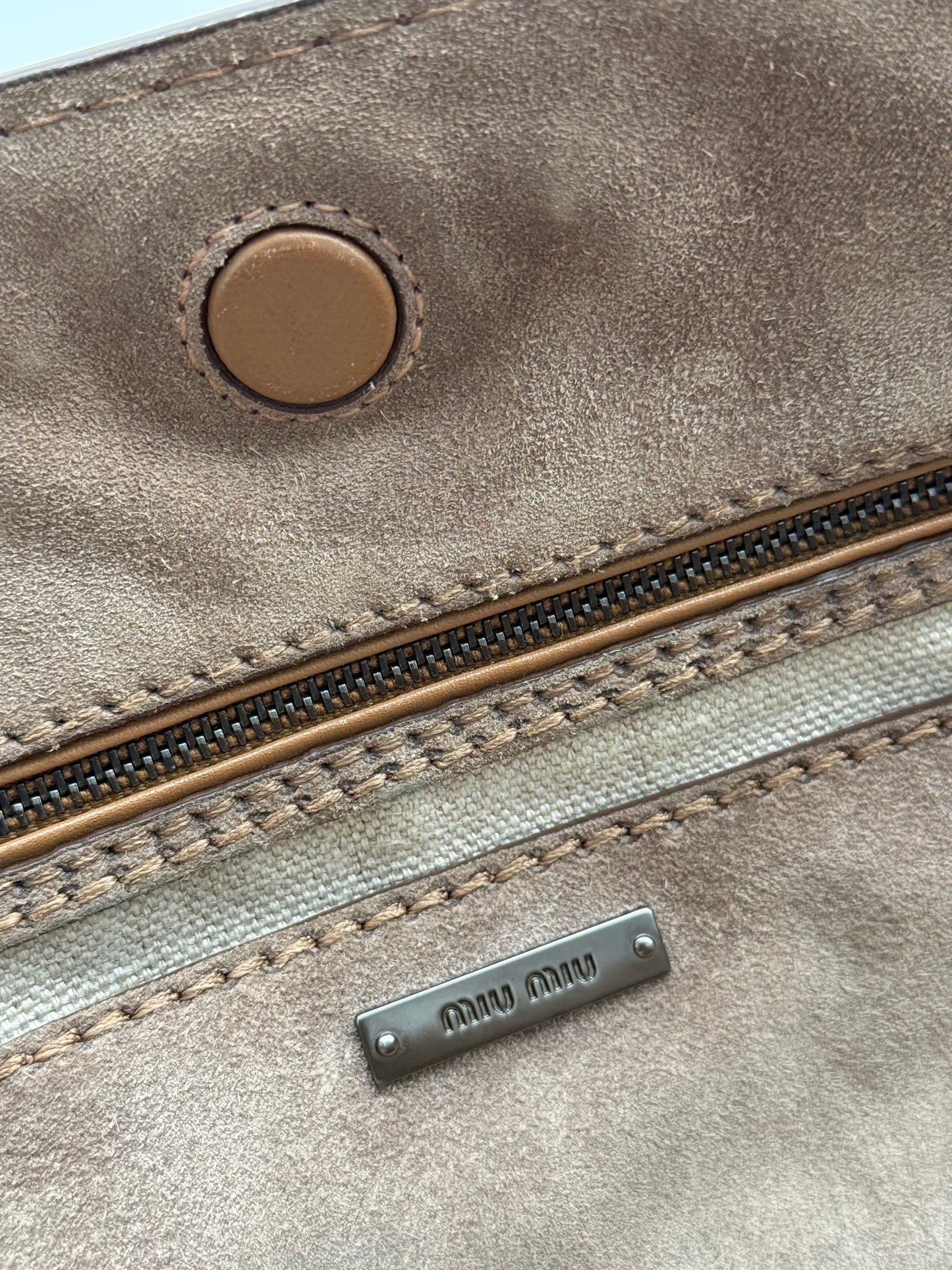 Miu Miu Vintage Montana Calf Leather Tote Bag