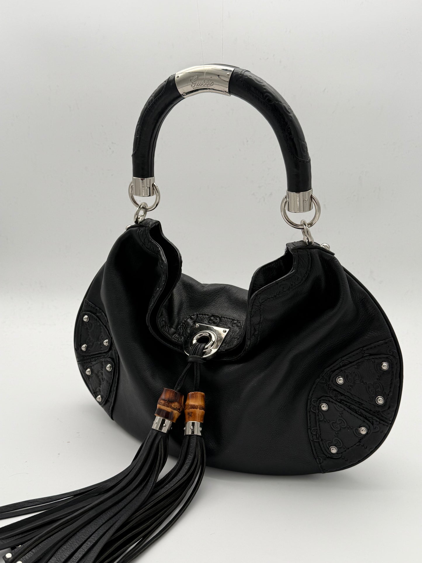 Gucci Indy Leather Hobo Bag