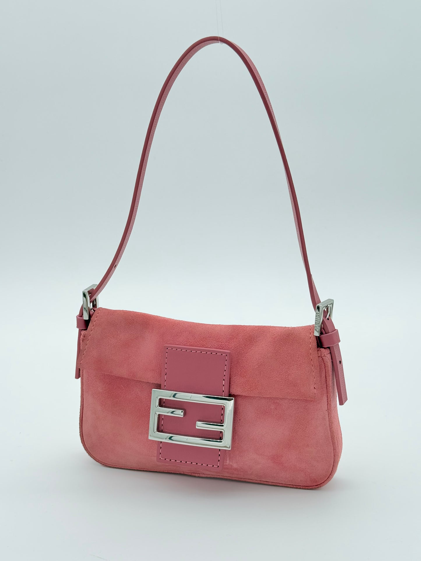 Fendi Baguette Pink Suede