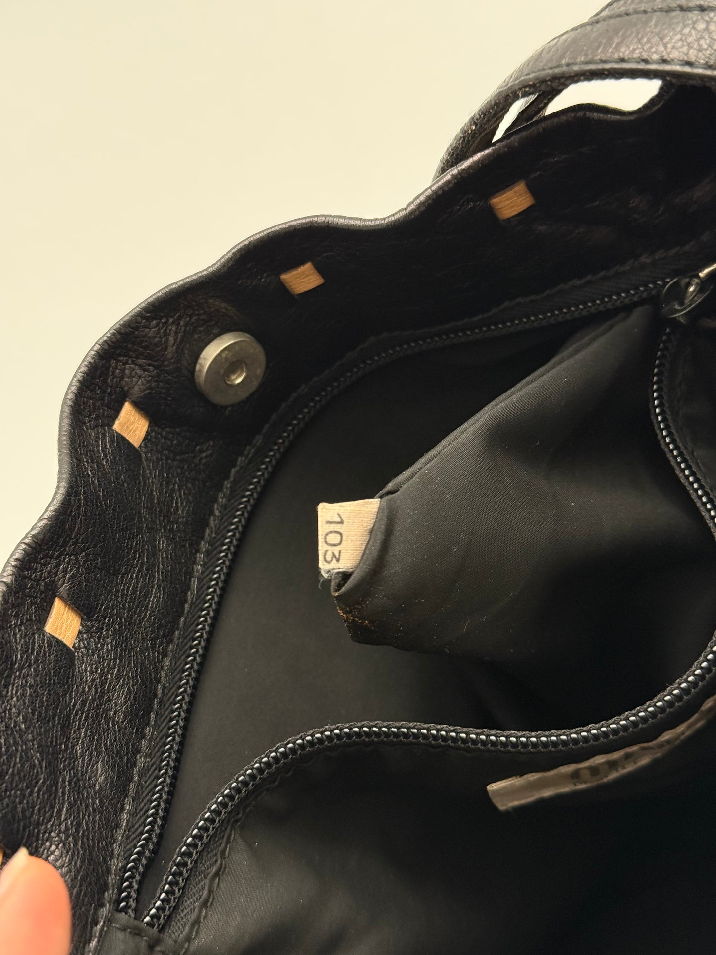 Miu Miu Black Leather Bow Shoulder Bag