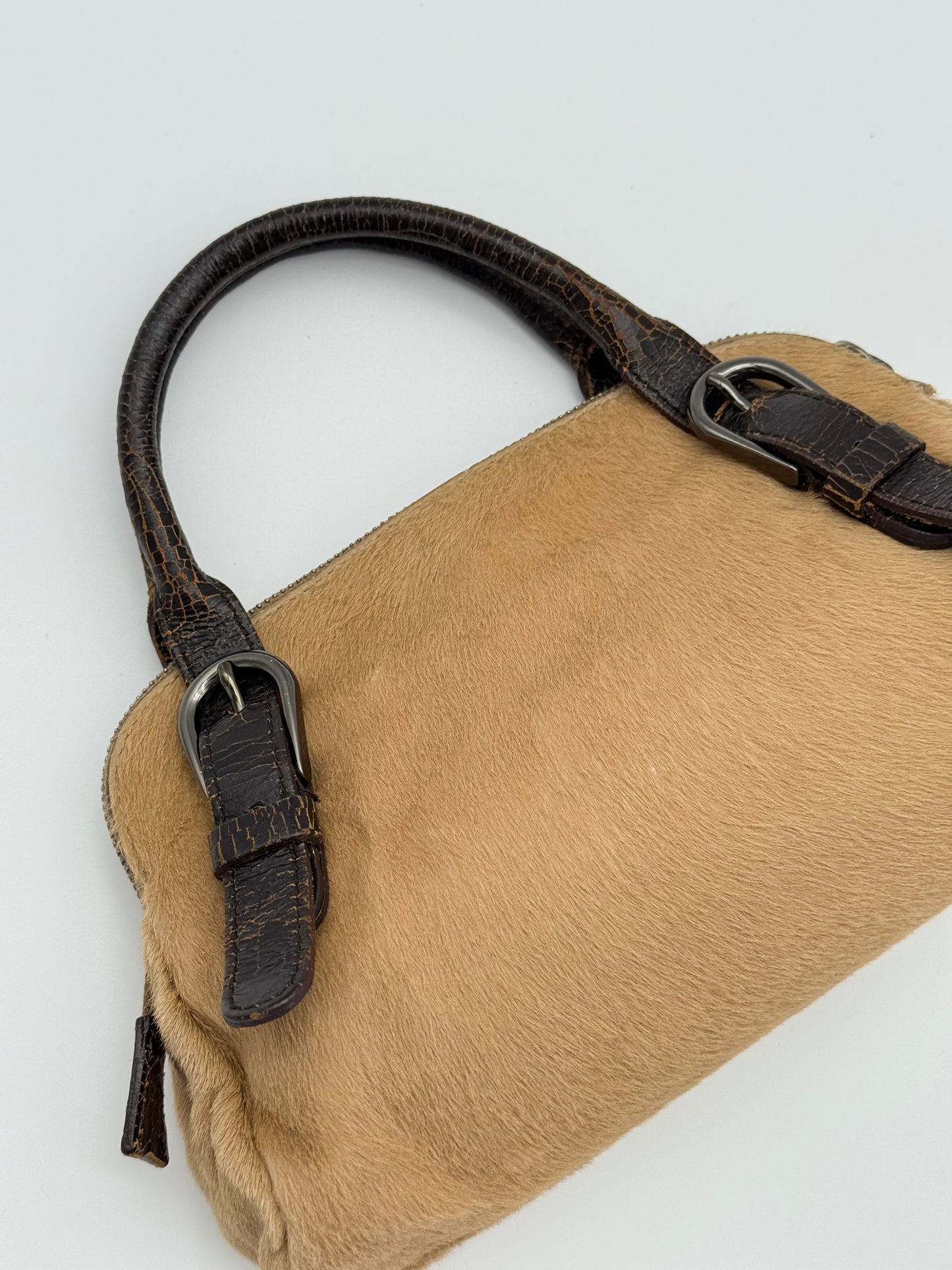 Miu Miu Brown Pony Hair Handbag