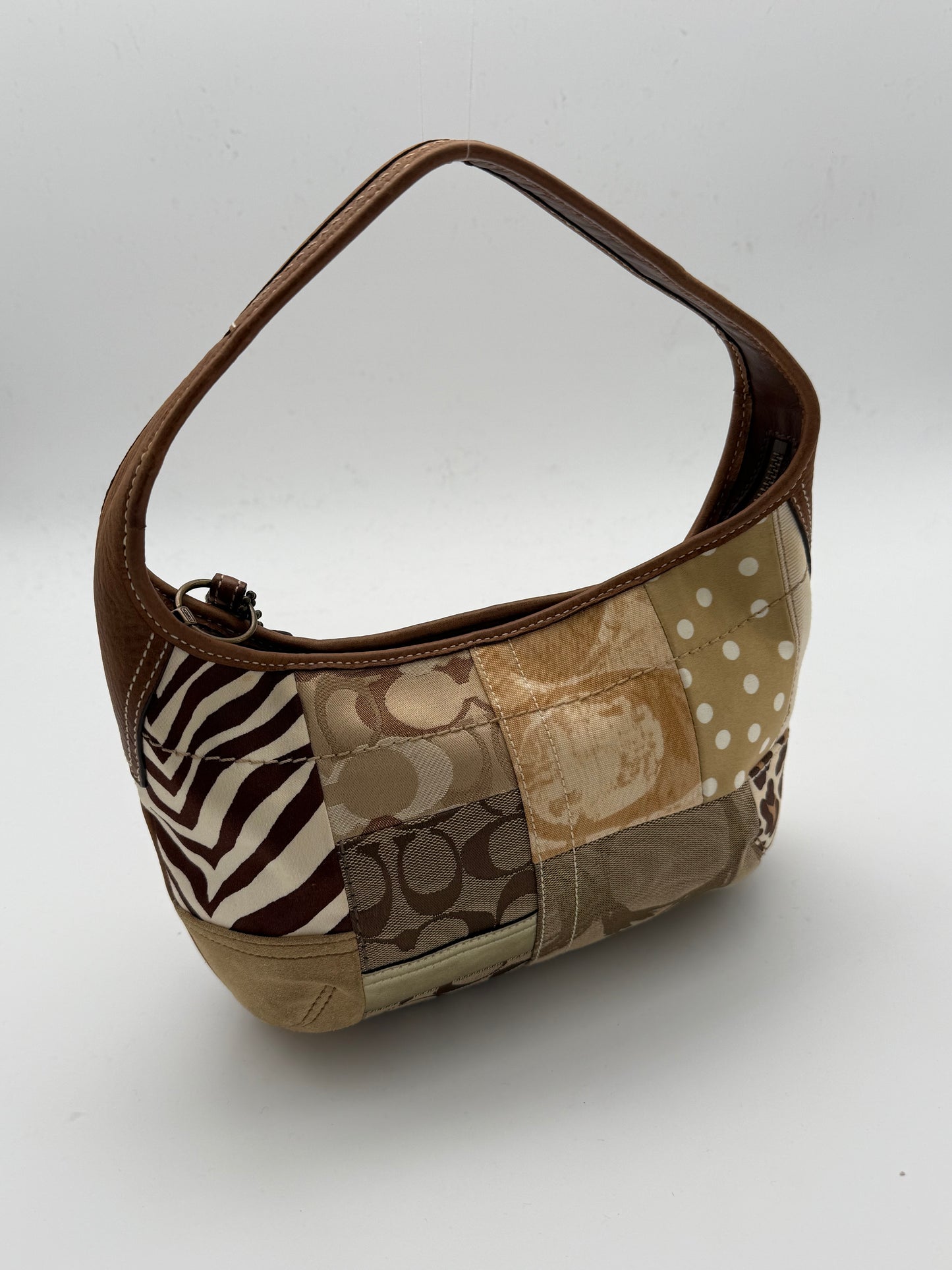 COACH PATCHWORK SIGNATURE SHOULDER BAG