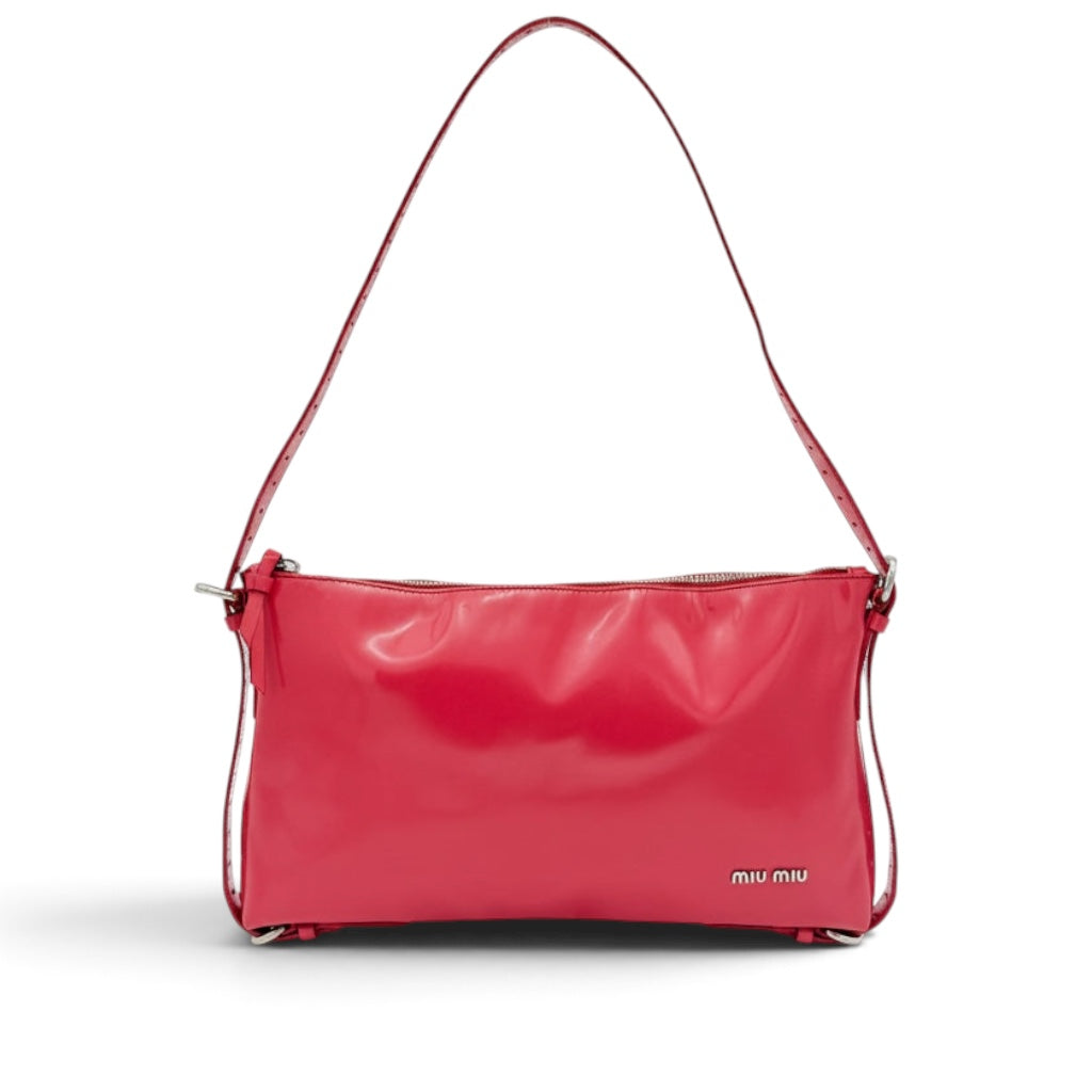 Miu Miu Pink Patent Leather Shoulder Bag