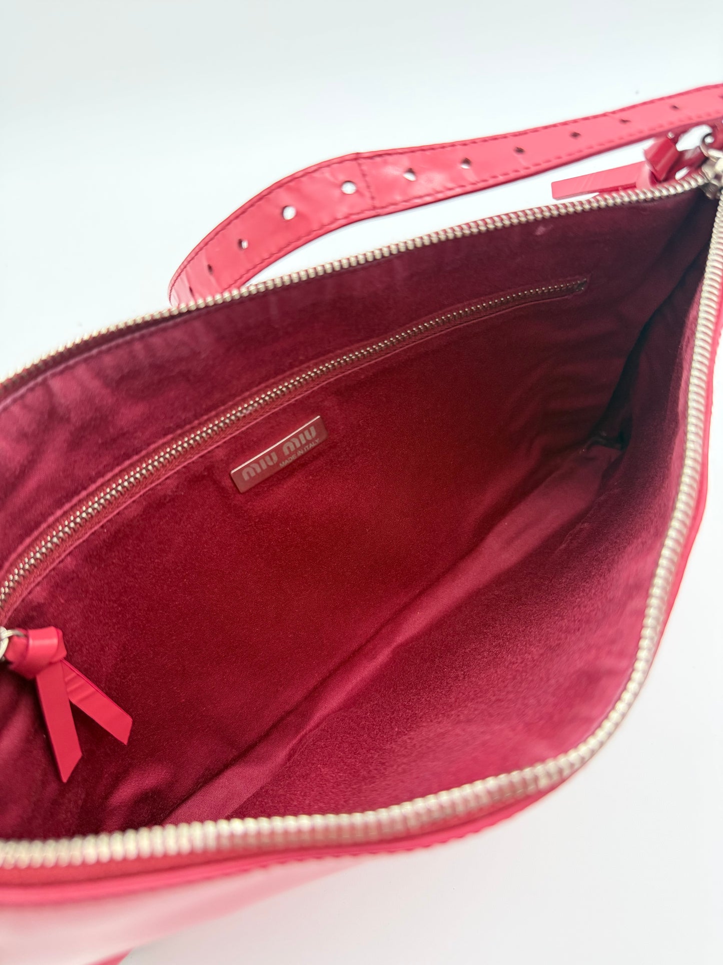 Miu Miu Pink Patent Leather Shoulder Bag