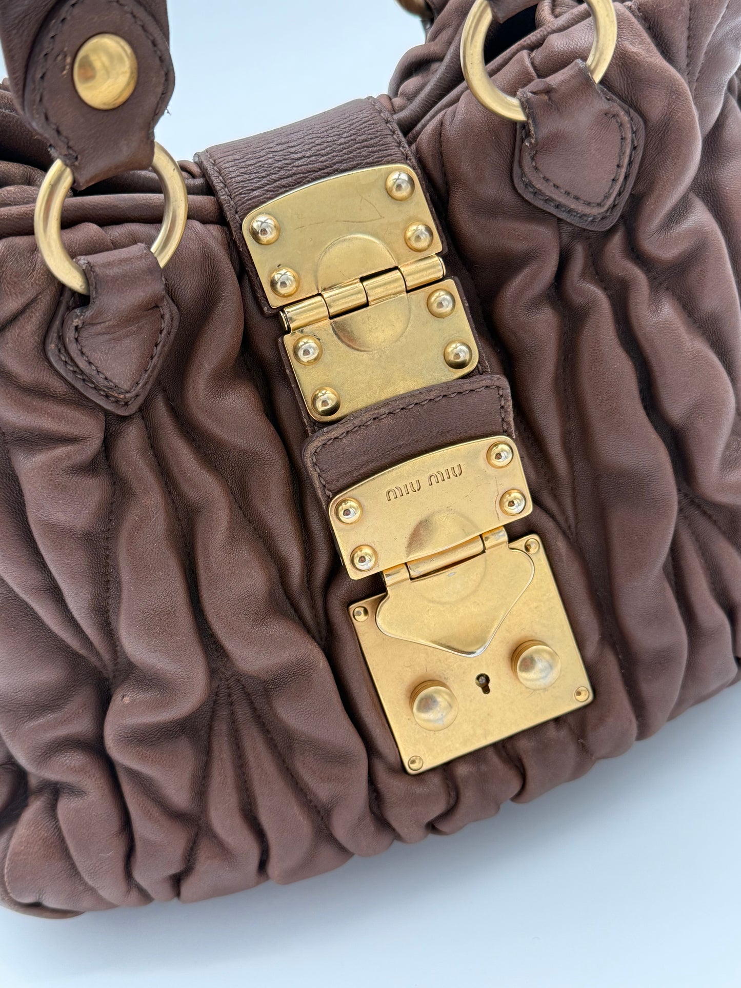 Miu Miu Matelassé Leather Handbag