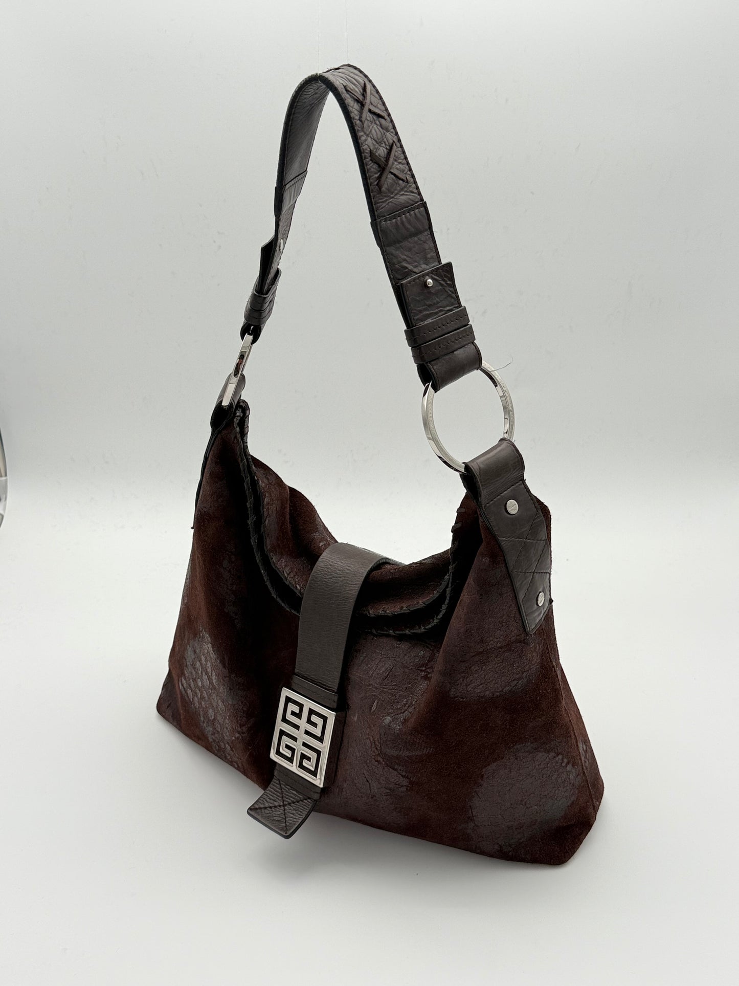 Givenchy burgundy Suede Shoulder Bag