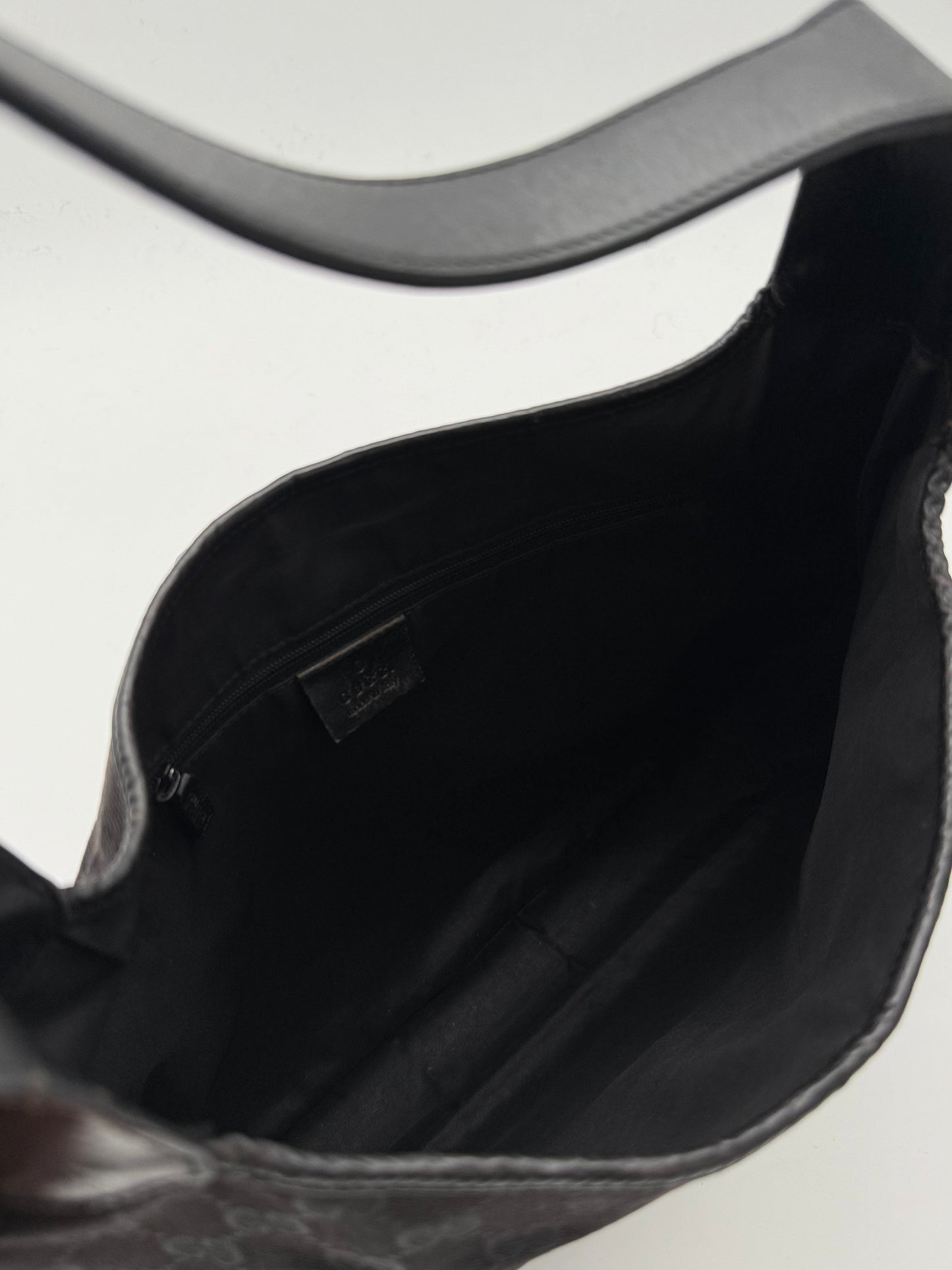 Gucci Jackie Shoulder Bag Black Monogram Canvas