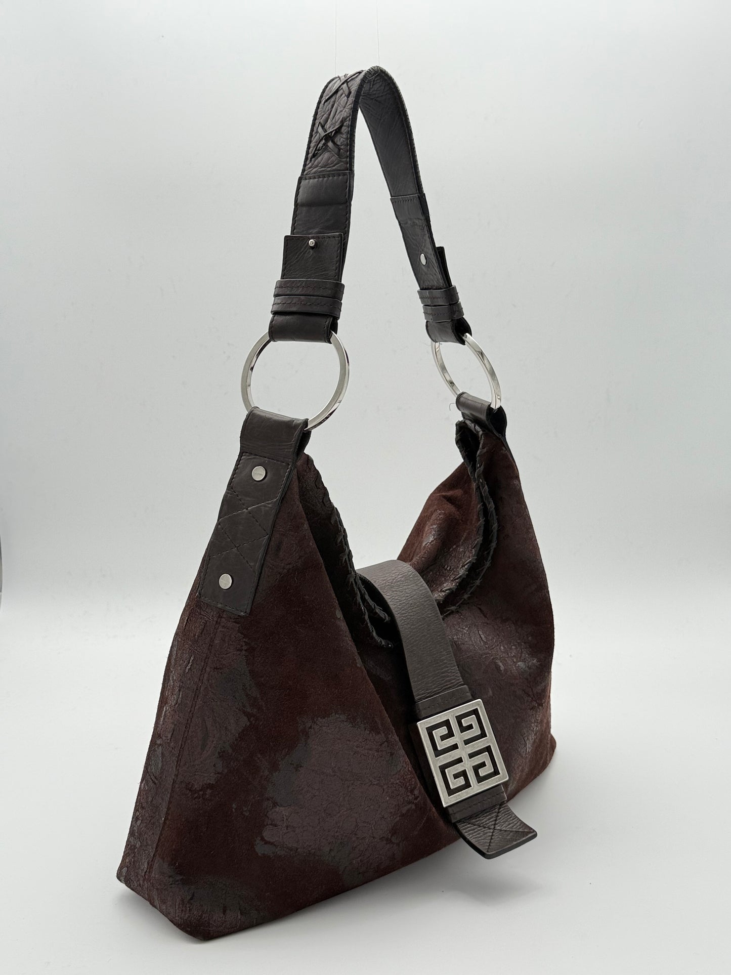 Givenchy burgundy Suede Shoulder Bag