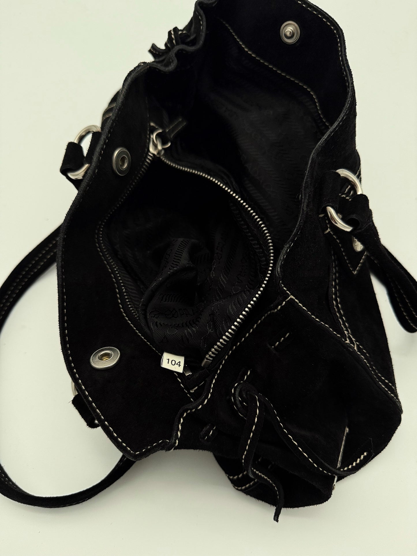 Prada Suede Shoulder Bag