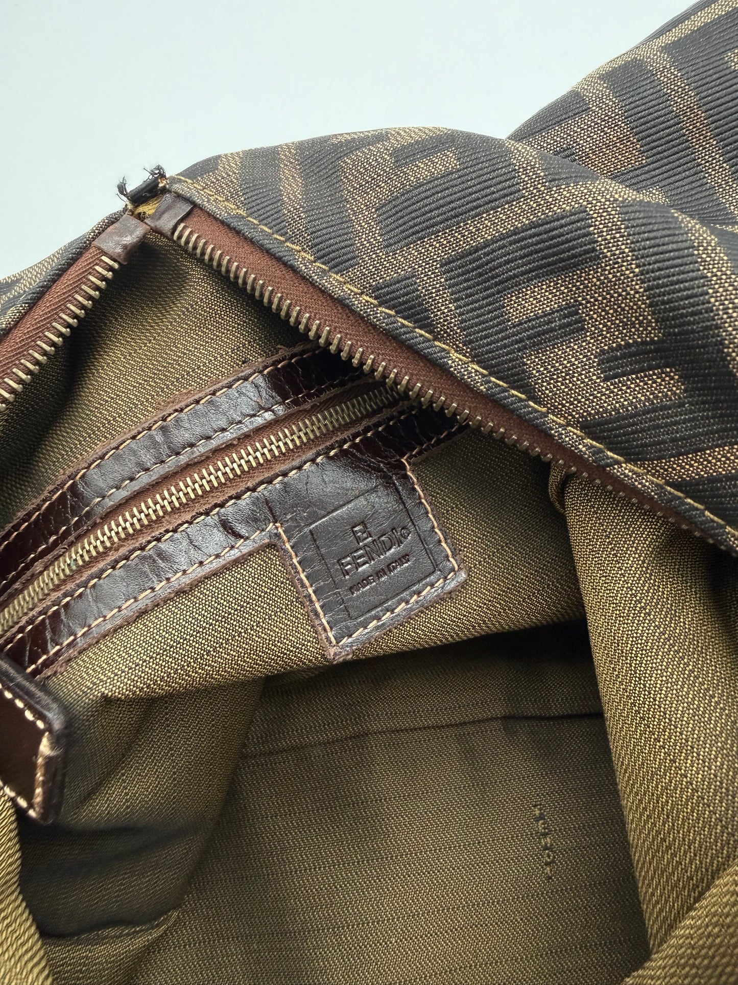 Fendi Vintage FF Monogram V Hobo Bag
