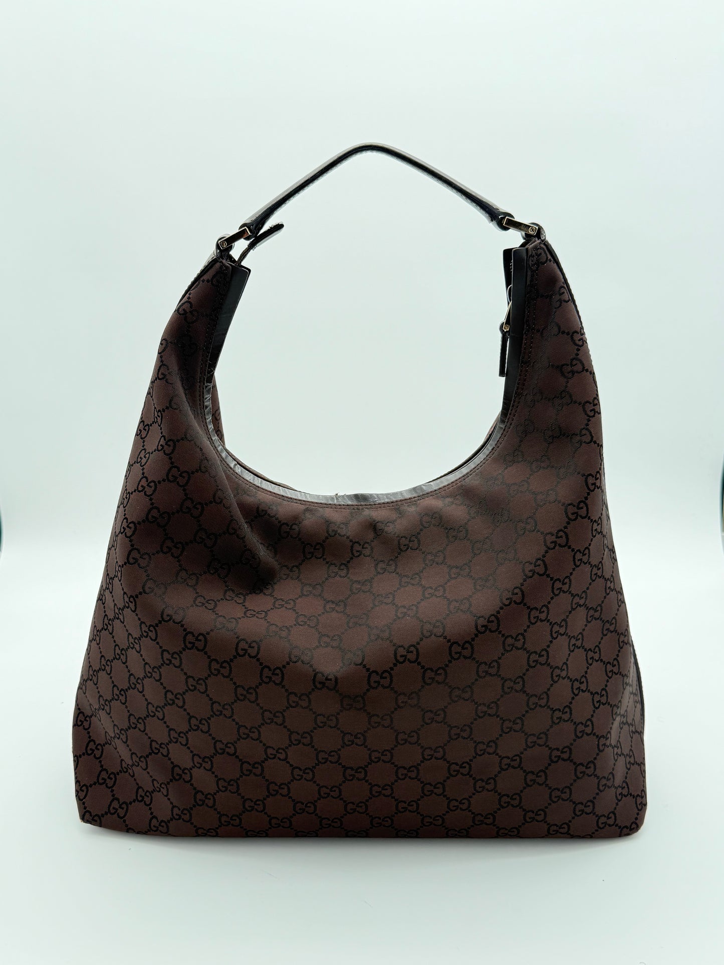 Gucci GG Monogram Hobo Bag Brown