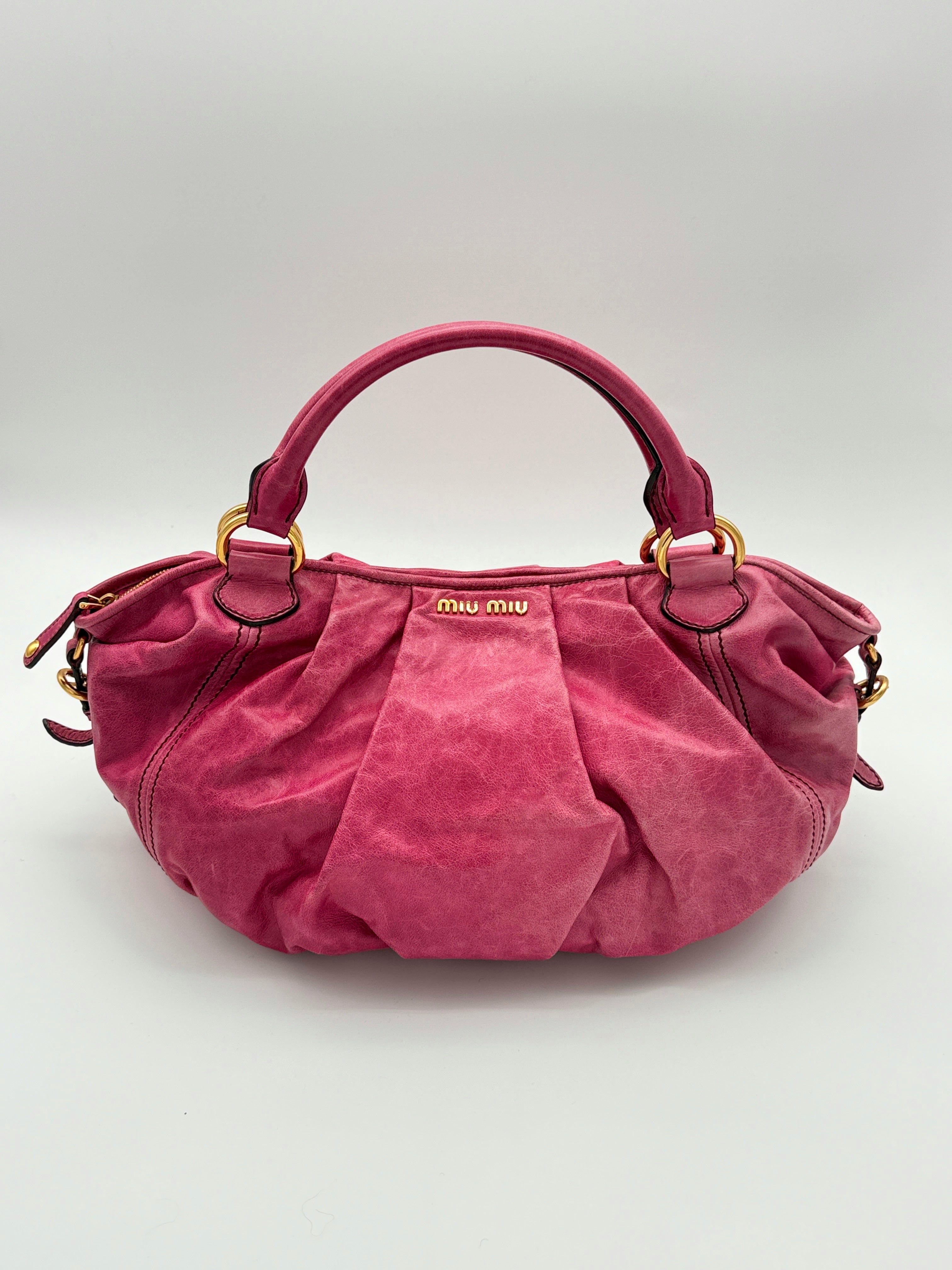 ハンドバッグ Miu Miu Pink Leather Handbag Bow bag leather handbag Miu Miu Pink in Leather - 56573791