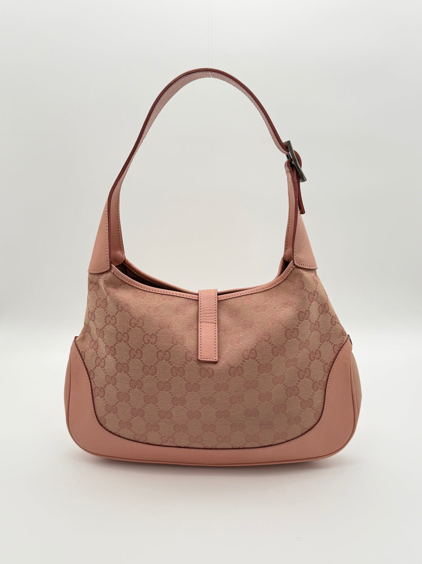 Gucci Jackie Pink GG Canvas Shoulder Bag