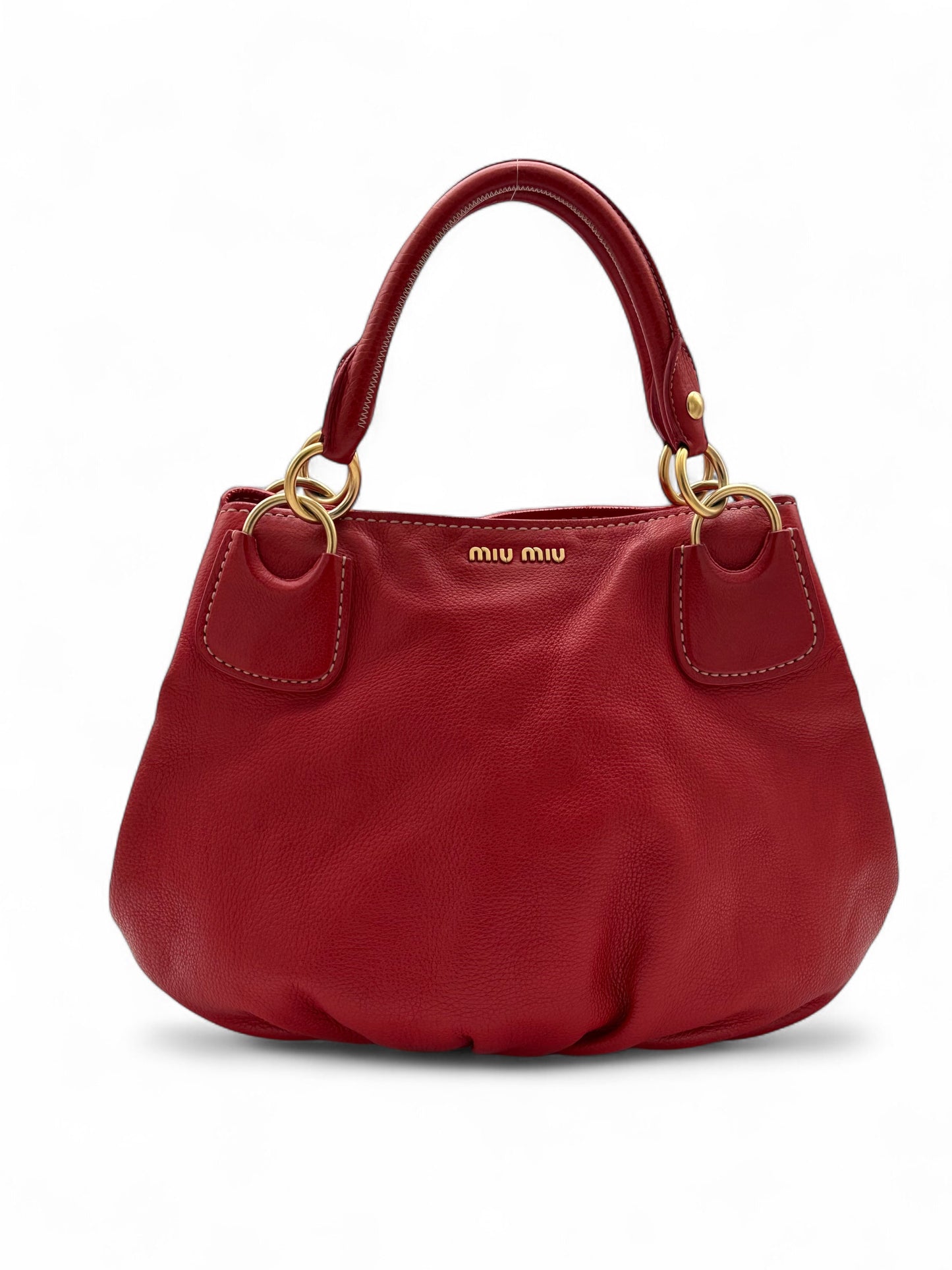 Miu Miu Vitello Lux Bauletto Tote