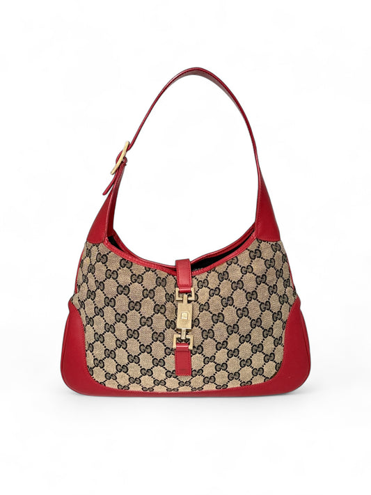 Gucci Jackie Red Leather Shoulder Bag