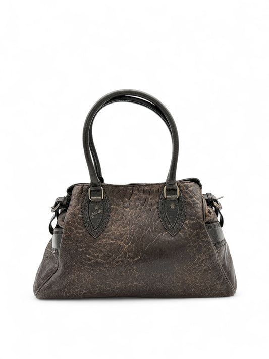 Fendi Metallic Brown Leather Bag