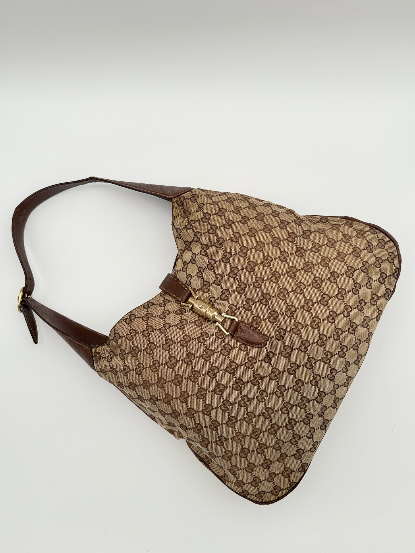Gucci GG Canvas Jackie Brown Shoulder Bag