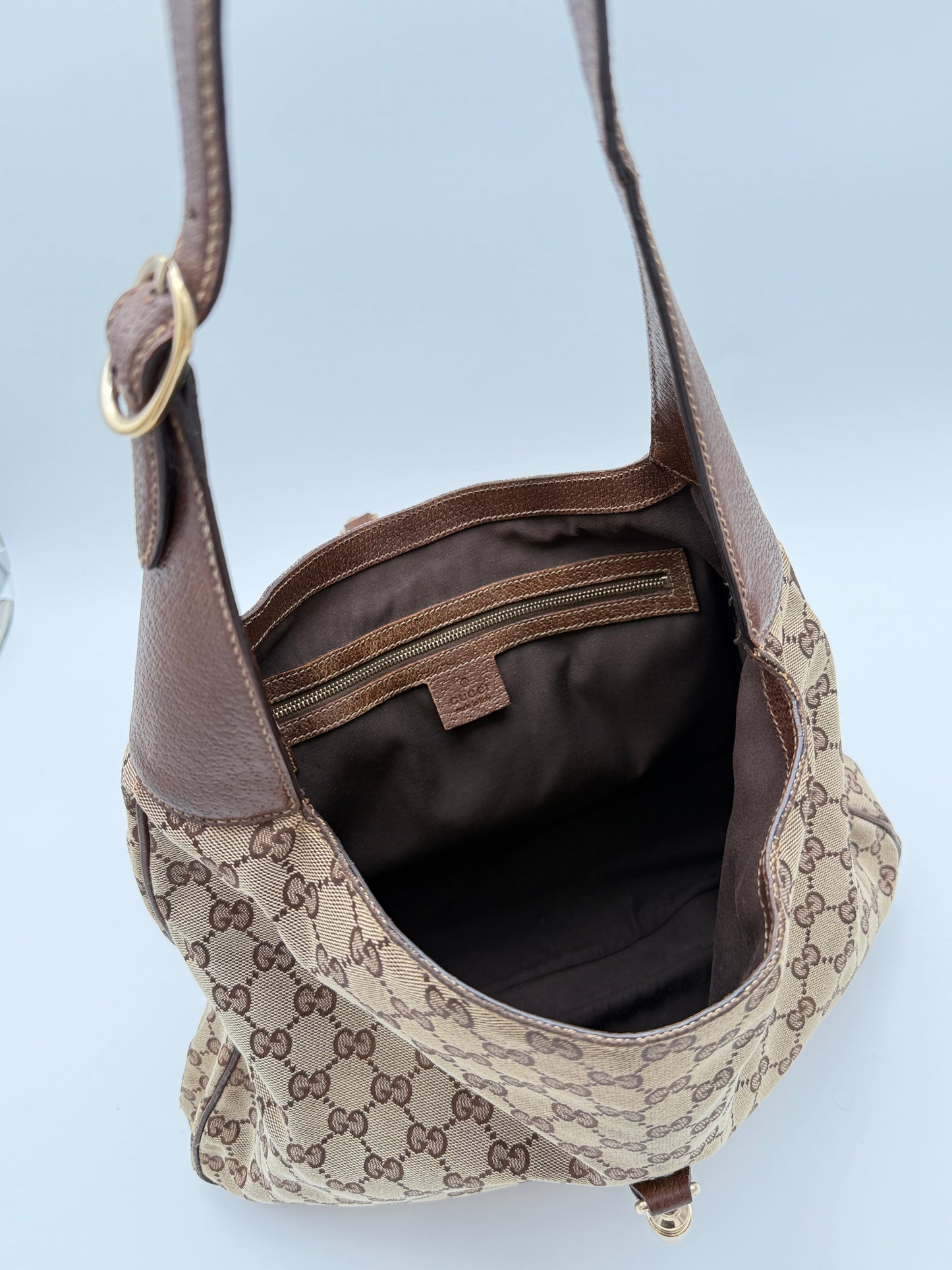 Gucci GG Canvas Jackie Brown Shoulder Bag