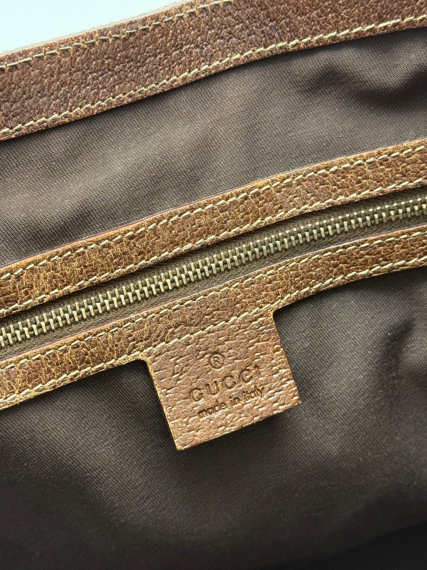 Gucci GG Canvas Jackie Brown Shoulder Bag