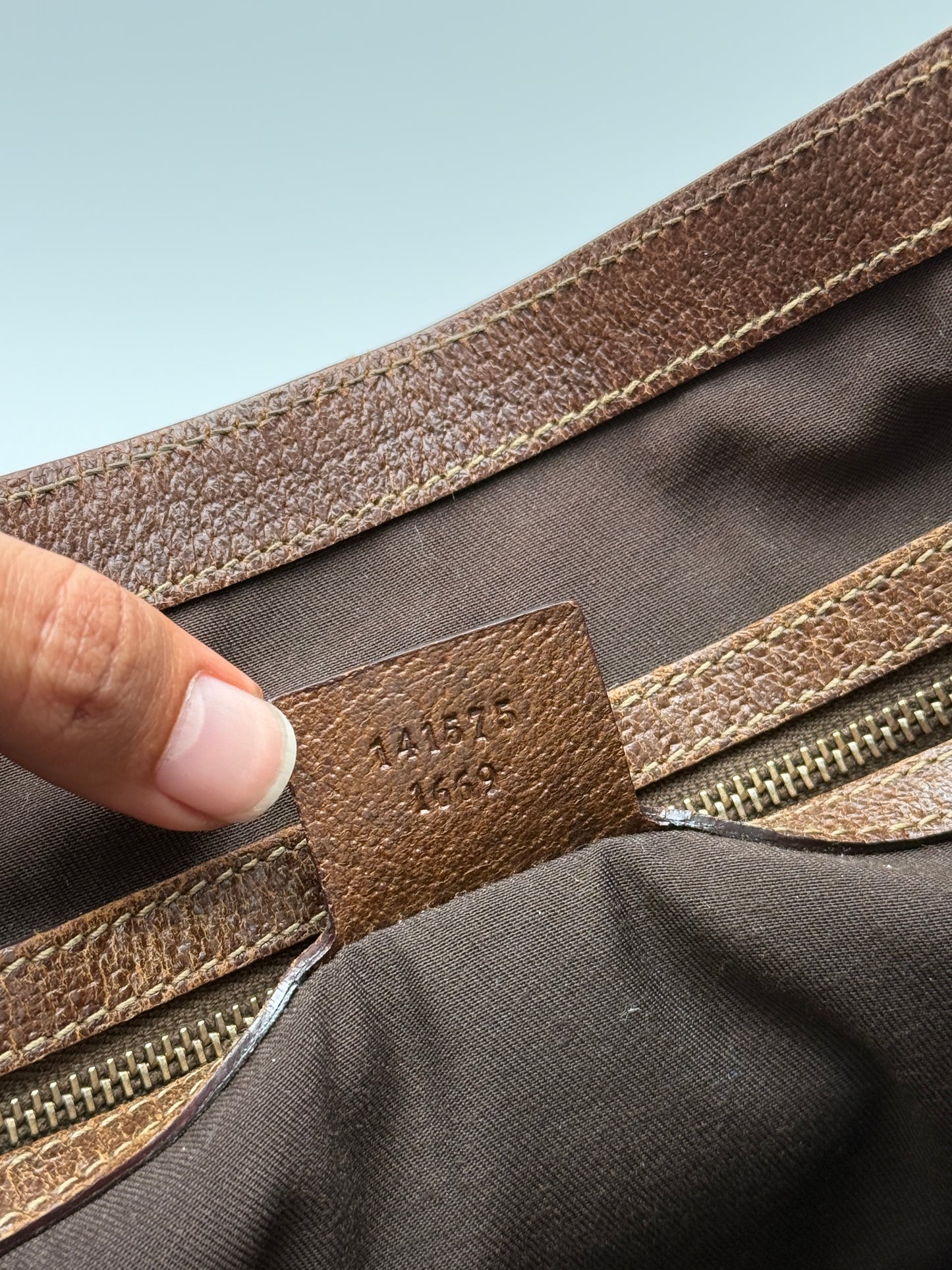 Gucci GG Canvas Jackie Brown Shoulder Bag