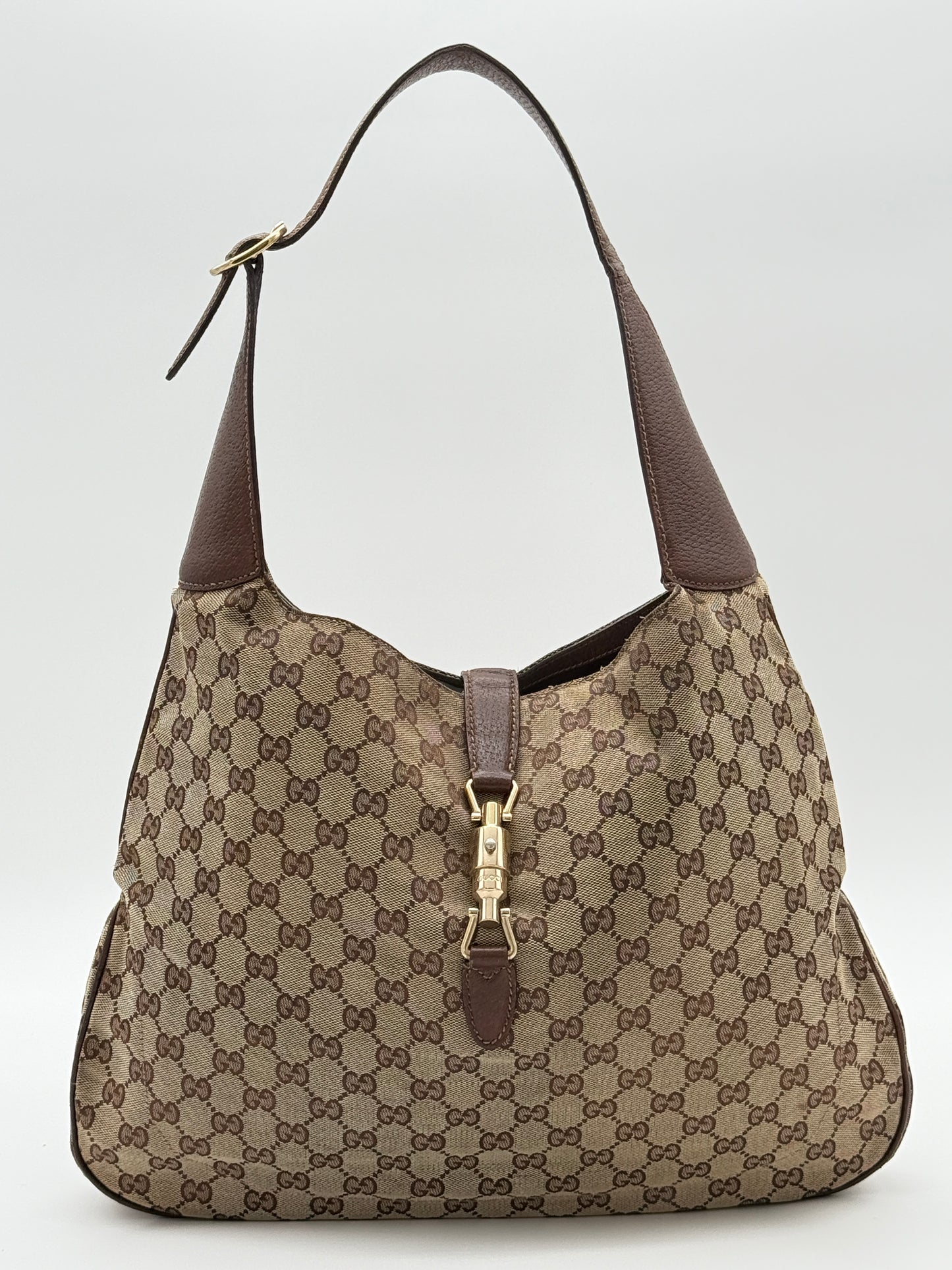 Gucci GG Canvas Jackie Brown Shoulder Bag