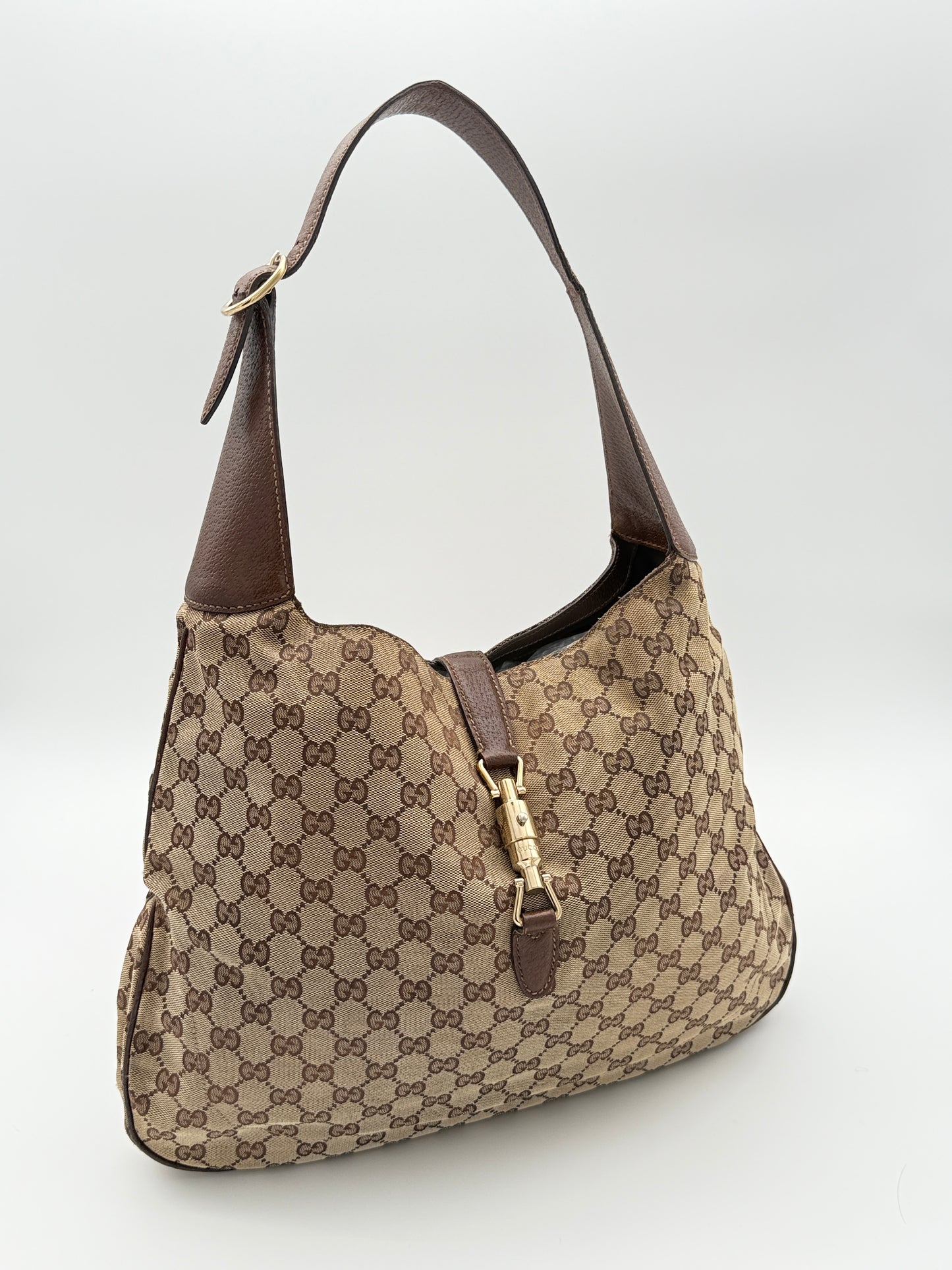 Gucci GG Canvas Jackie Brown Shoulder Bag