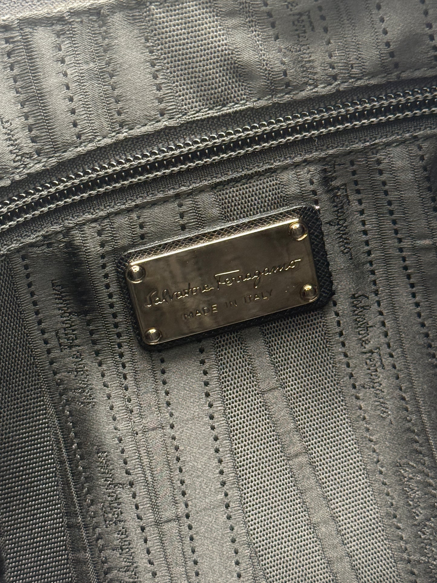 Salvatore Ferragamo Black Gancini Hobo