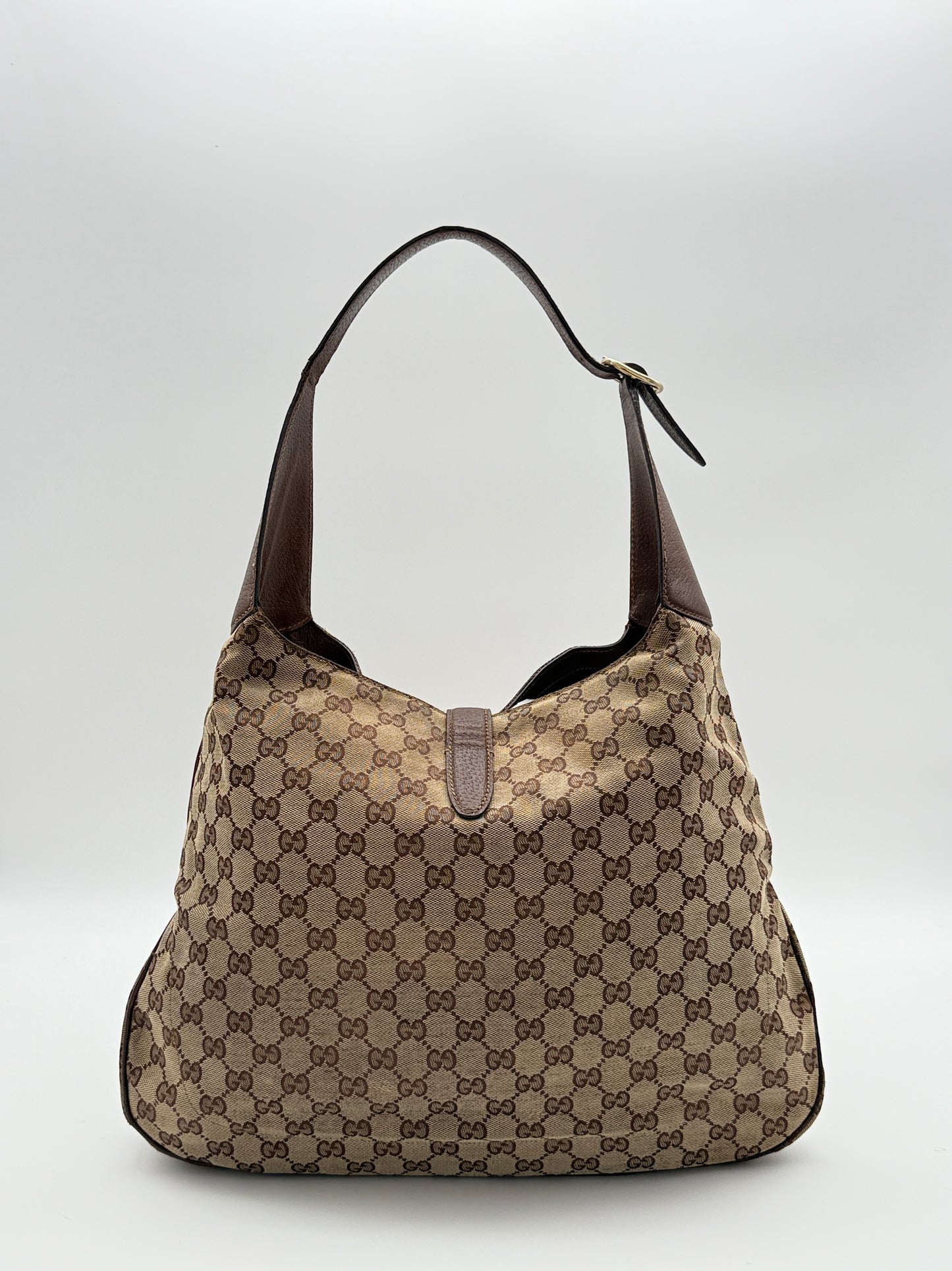 Gucci GG Canvas Jackie Brown Shoulder Bag