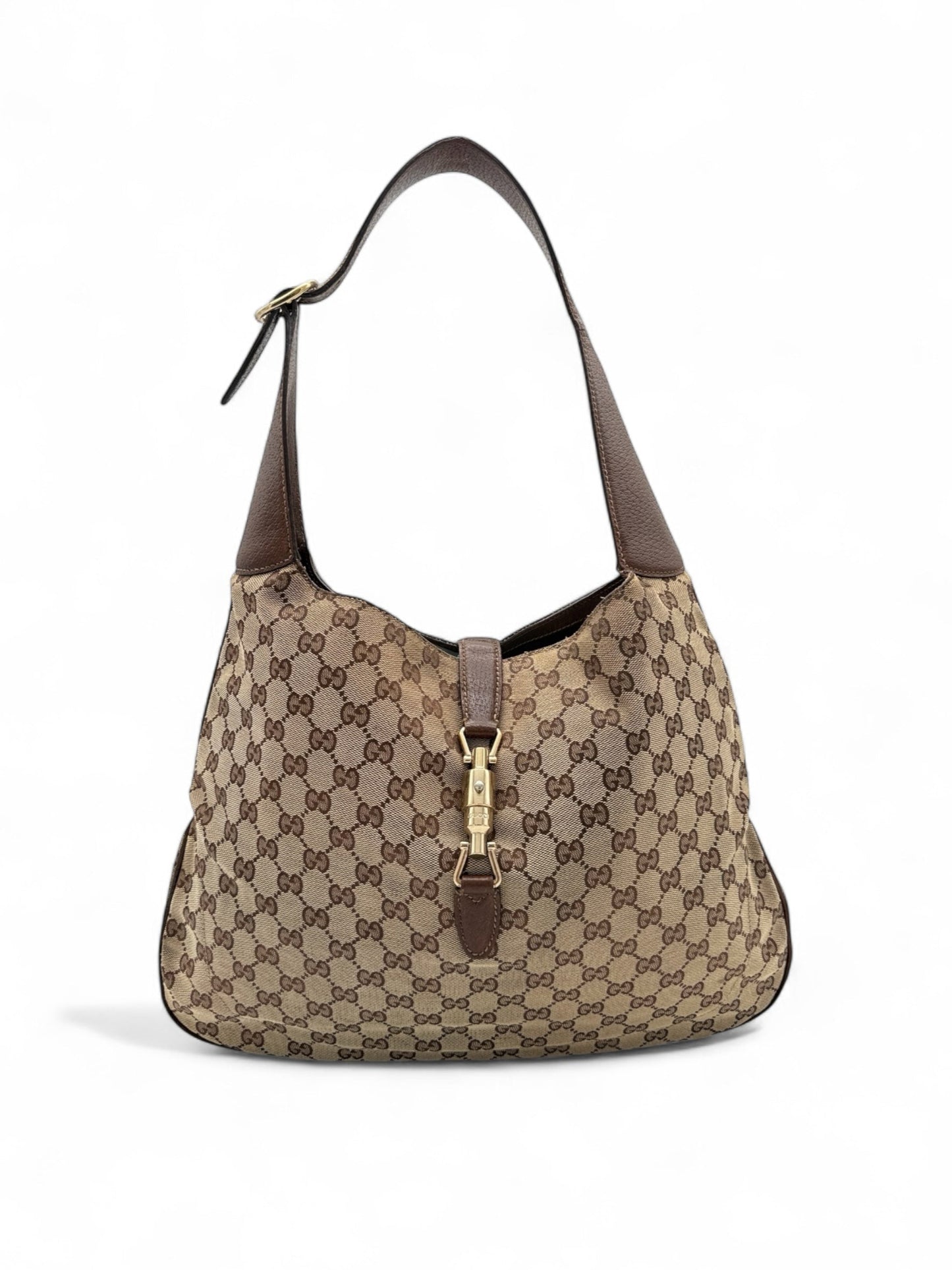 Gucci GG Canvas Jackie Brown Shoulder Bag